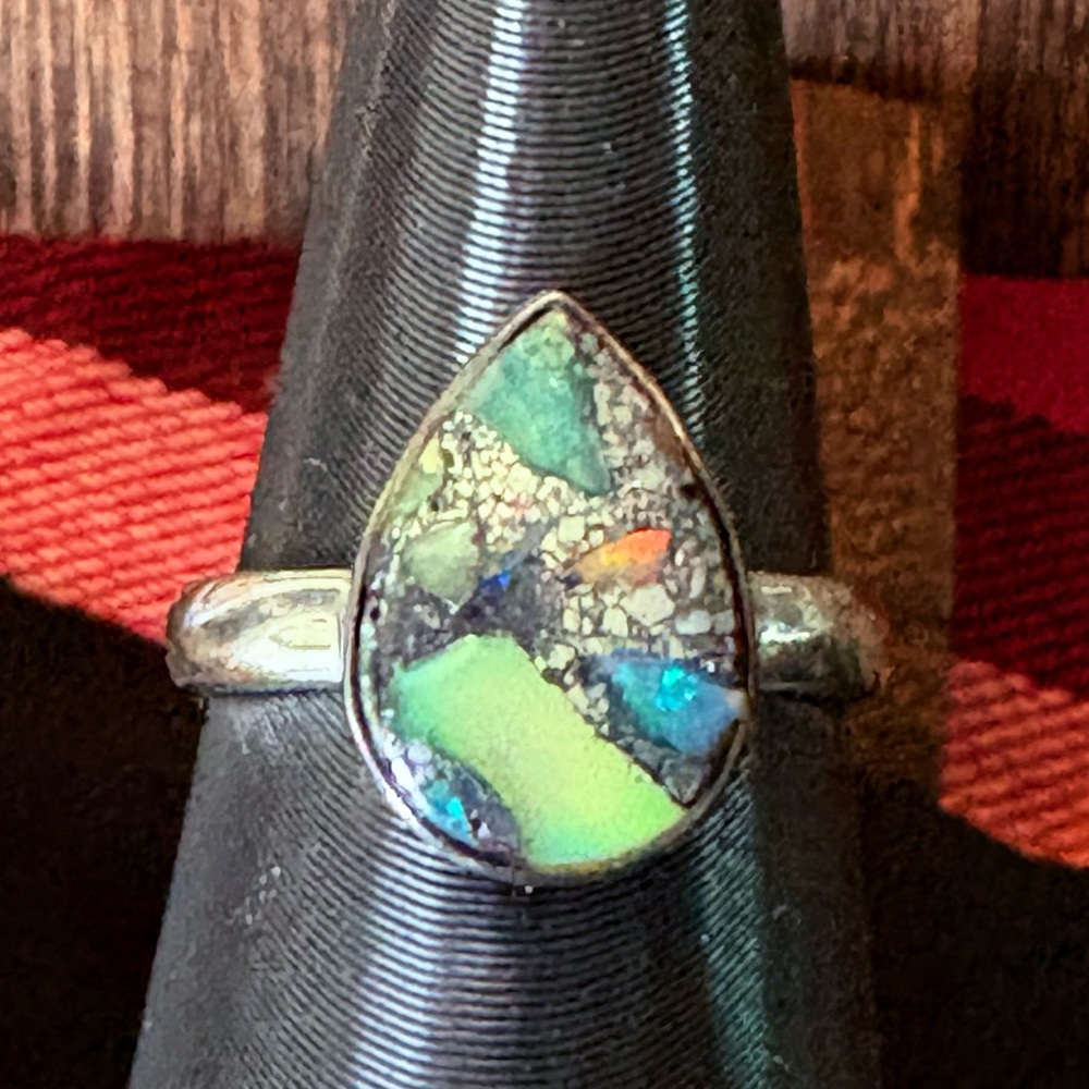 Boulder Opal Rings (3) Sterling Silver 925 - Picture 3 of 7